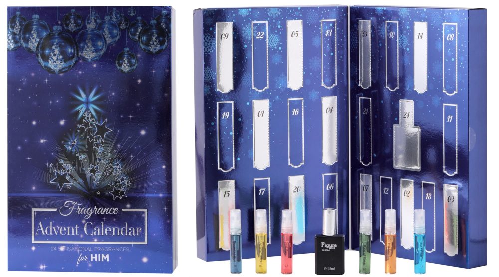 Saffron LONDON Perfume Advent Calendar 2024 Christmas 24 Fragrances for Men, Blue GIft for Man