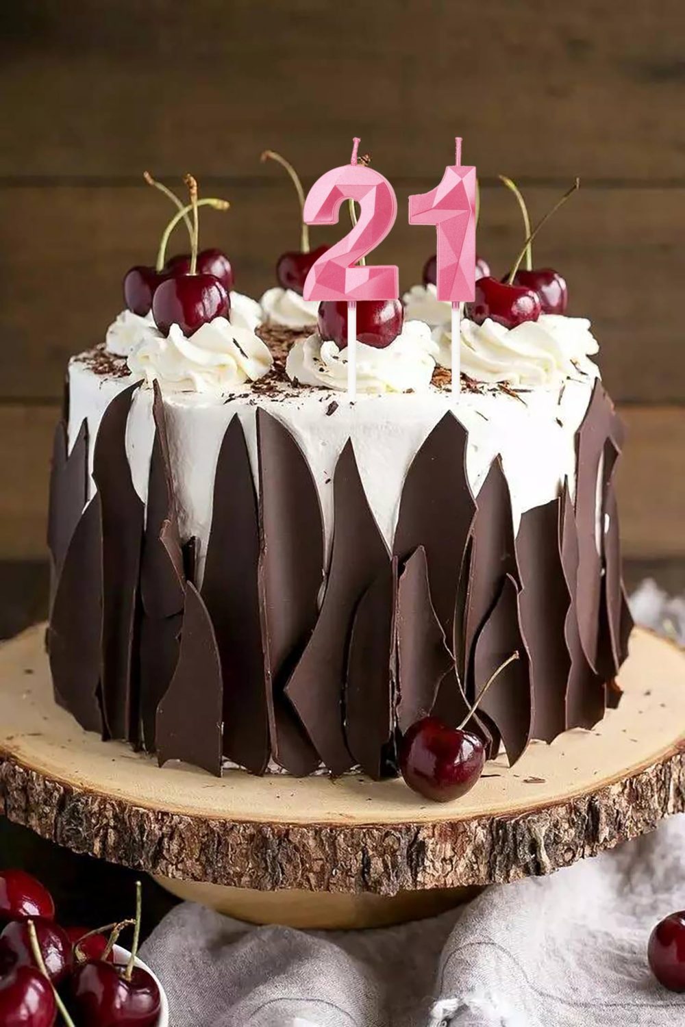 21th Birthday Candles, Pink Number Candles Birthday Decoration, Happy Birthday Cake Toppers, for Birthday Parties Weddings Company Anniversaries (Pink, 21) - Image 4