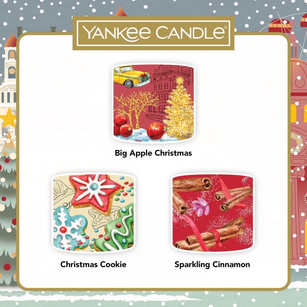 Yankee Candle Scented Candles Gift Set , 3 Mini Filled Votive Candles , Perfect Christmas Gifts for Women , Passport to the Holidays Collection, Signature - Image 4