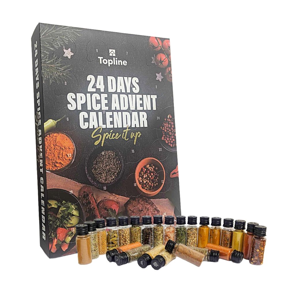 Gourmet Spice Advent Calendar 2024 for Chefs - Premium 24 Seasoning, Mixed Herbs & Spice Jars Unique Advent Calendar for Stocking Filler, Christmas Gifts, Birthdays