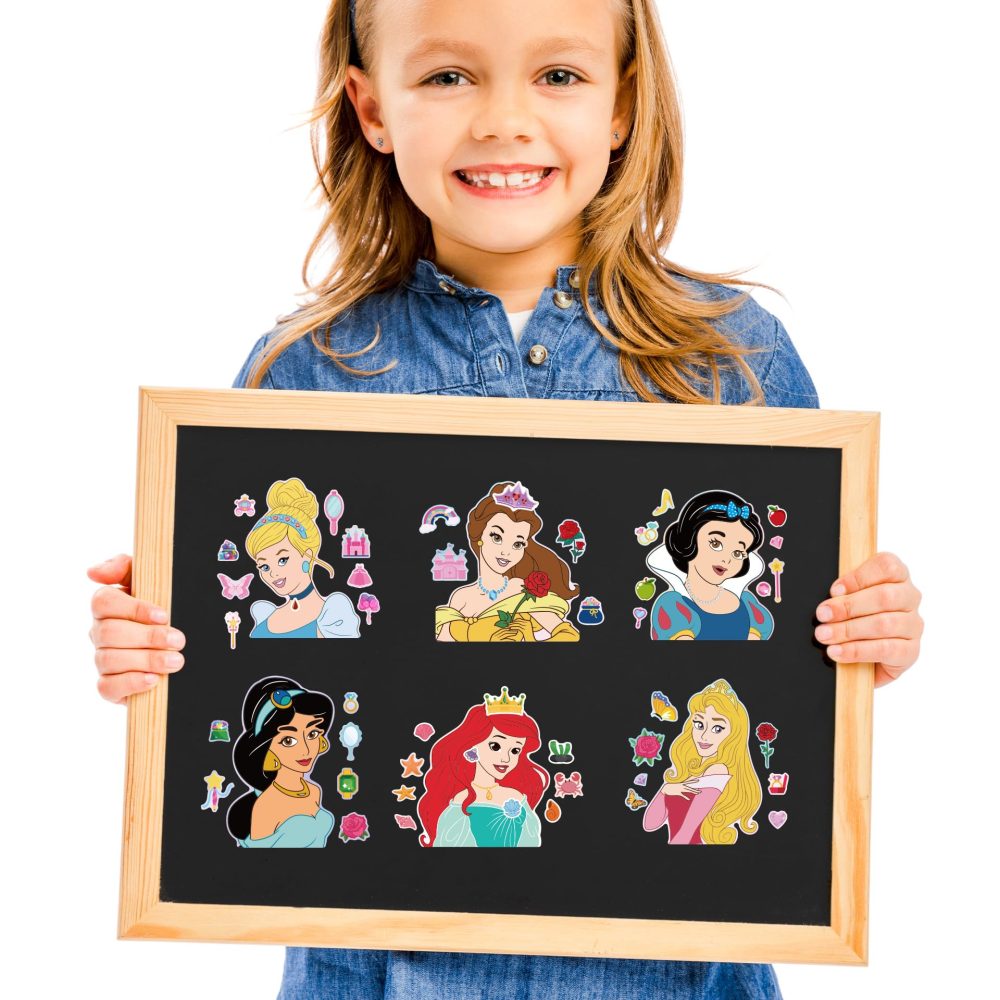 24 PCS Princess DIY Stickers Gift Set for Kids, Princess Theme Make a Face Art Craft Birthday Party Decorations, Make Your Own Sticker for Party Goodie Bags, Princess Party Supplies Party Favours - Image 4