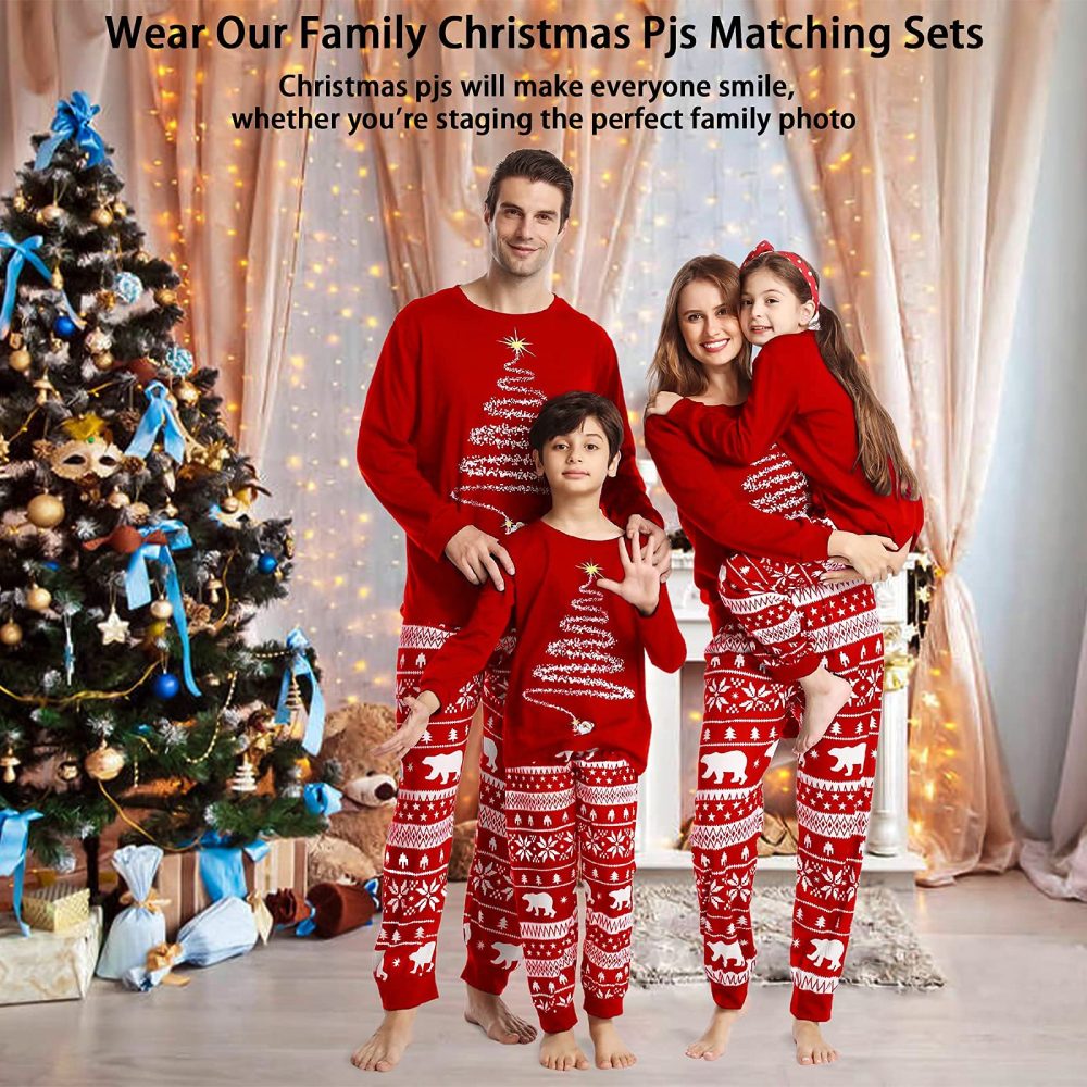 Oriental eLife Matching Christmas Pjs For Family,Elf Pyjamas Christmas,Matching Family Christmas Pyjamas Set,Xmas Elf Printed Sleepwear - Image 6