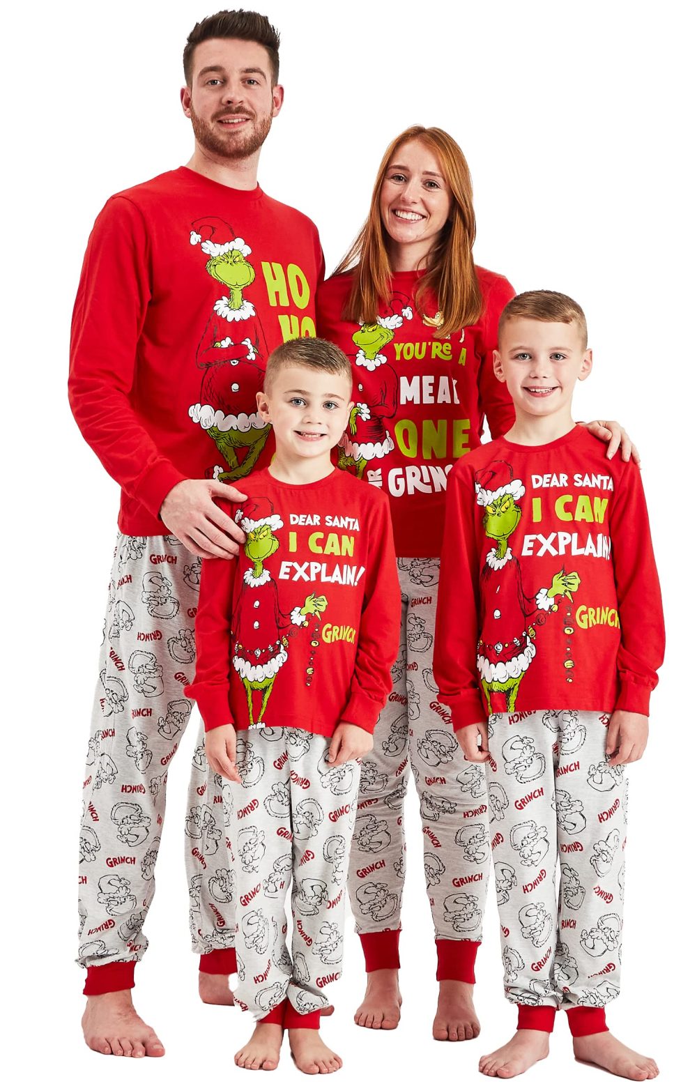 Kids Essentials Family Matching The Grinch Christmas Pyjamas Mens Ladies Kids Christmas Pyjamas (Mens, XL)
