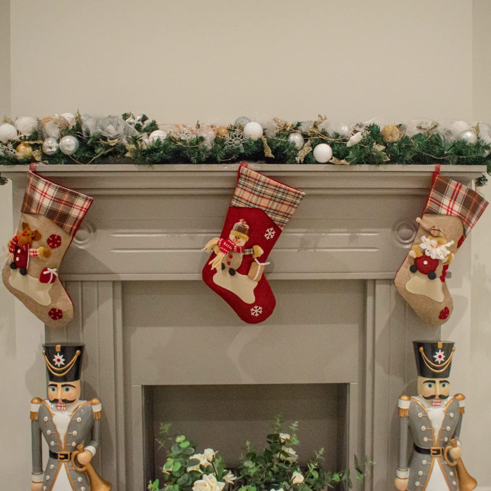 TRIXES Christmas stocking Set of 3 – Large Xmas Stockings for Children with 3D Christmas Characters Santa, Rudolph and Mr Snowman - 3 Christmas Stockings Large Xmas Decoration - Image 7