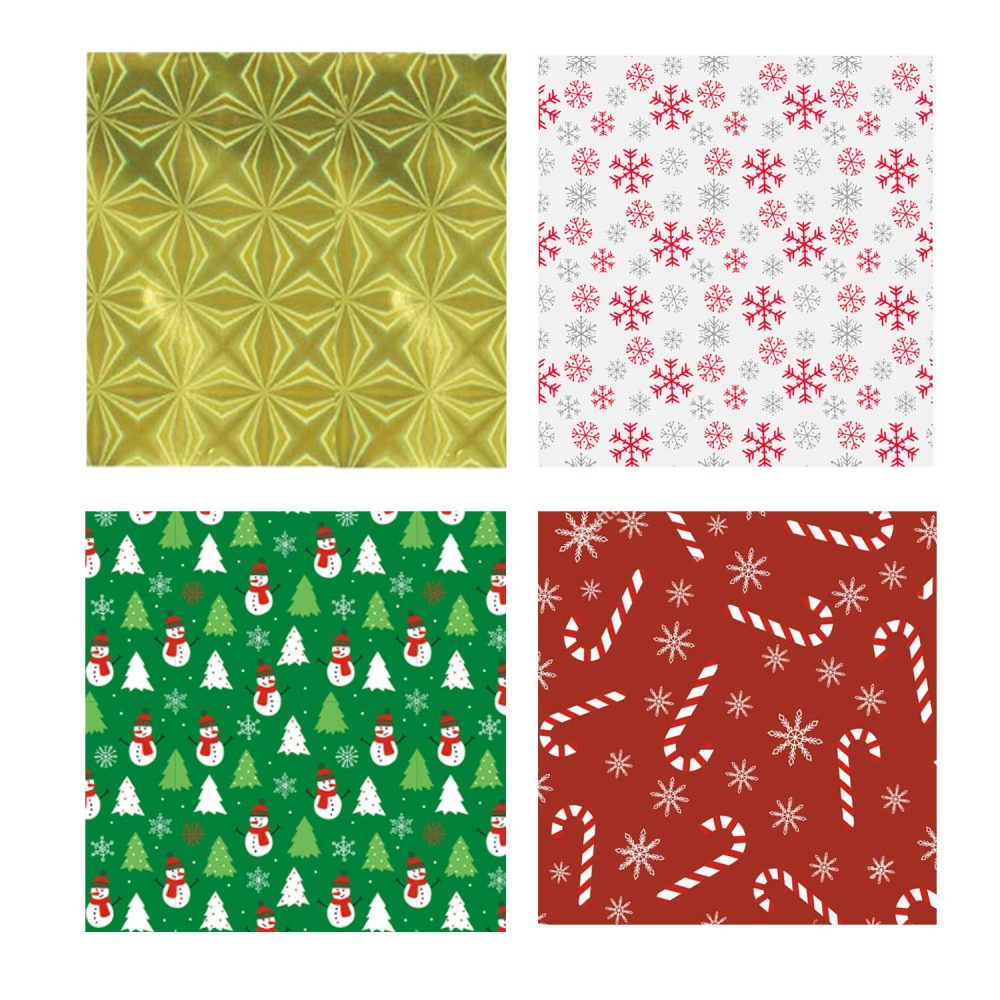 Christmas Bags, 40Pcs Santa Wrapping Gift Bag in 4 Sizes and 4 Designs, with Ribbon Ties and Tags - Image 5