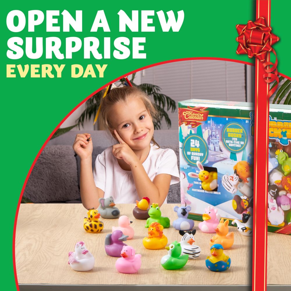 JOYIN 24 Days Christmas Advent Calendar 2024 with 24 Animal Rubbers for Kids Toddlers, 24 Days Countdown Advent Calendar - Image 6