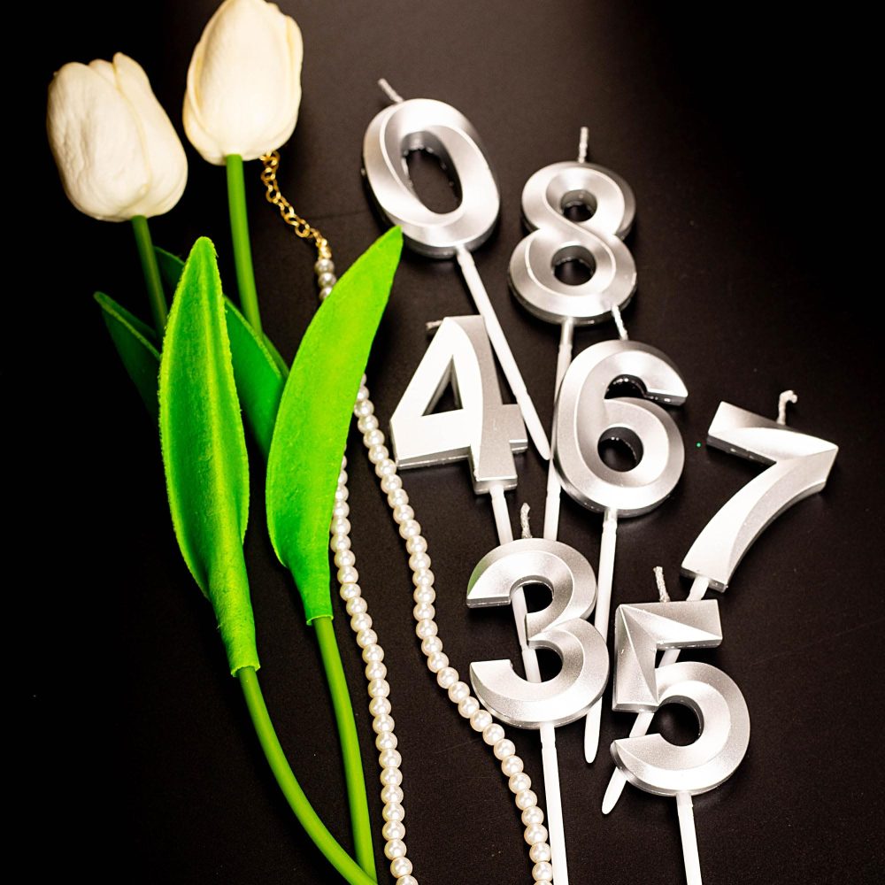 Silver 50th Birthday Candles Number 50 Candles for Birthday Cake, 50th Candles Silver 50 Birthday Candles for Cake, 50th Birthday Cake Candles Cake Toppers Decorations for 50 Year Old Women Men - Image 6