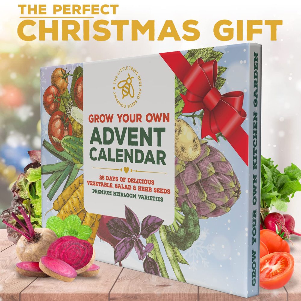 Gardening Gifts Advent Calendar 2024: 25 Premium Vegetable, Salad and Herb Seeds with Twine and Clips for Display, Great for Adults, Kids and the Family - Image 2