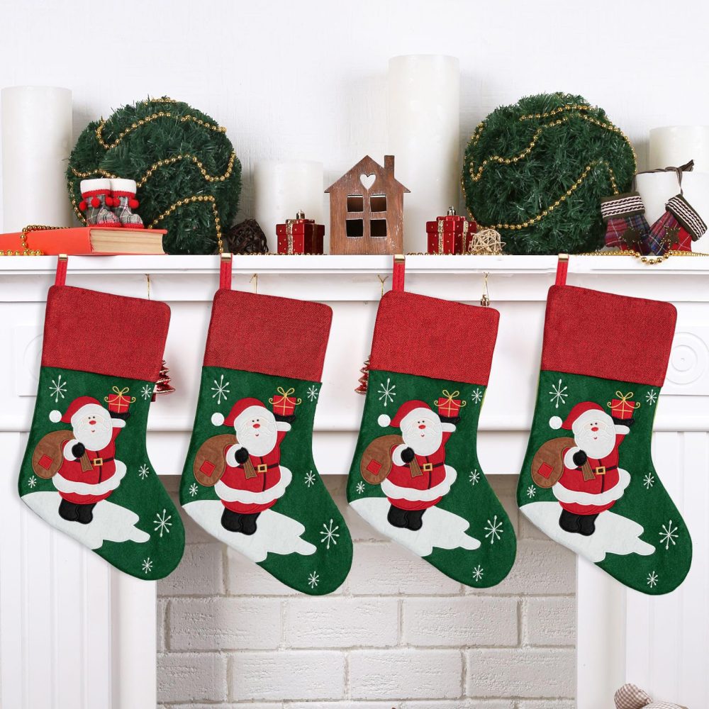 Christmas Stocking Large Xmas Stocking,Stocking Christmas Xmas Stockings for Kids,Xmas Decorations Stockings Ornaments for Christmas,Stockings for Christmas Tree Family Holiday Party Ornament - Image 4
