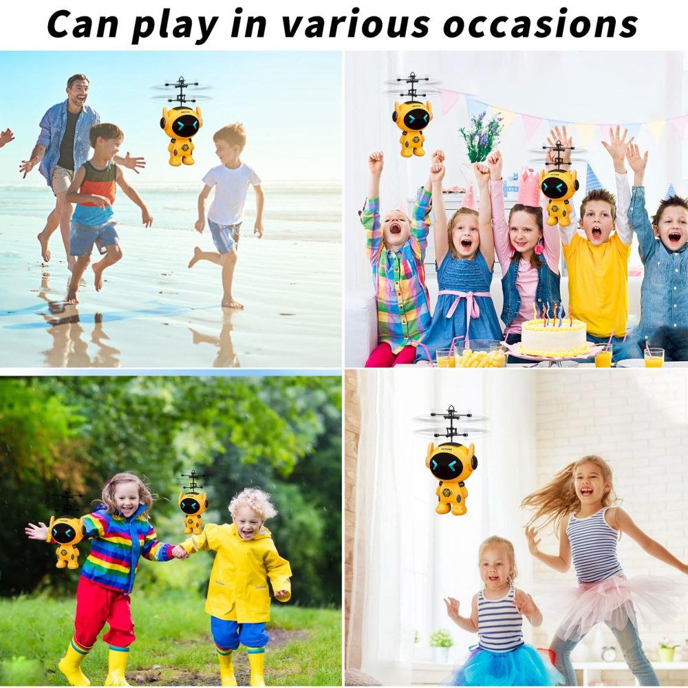Flying Ball Robot Drone for Kids - Mini Induction Rc Flying Toy Boys Girls Gifts,Rechargeable Ball Drone Infrared Induction Helicopter for Indoor and Outdoor Games with Remote - Image 2