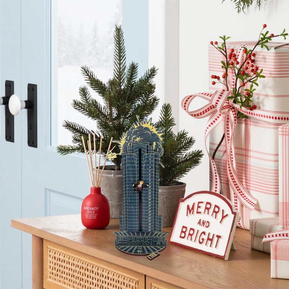 Feliciay Christmas Advent Calendar 2024, Christmas Countdown Advent Calendar, 24 Days Christmas Die Hard Countdown Calendar, Hans Gruber Calendar for Funny Xmas Gifts Desktop Offices Decor(blue) - Image 2