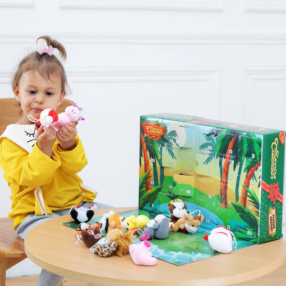JOYIN 2024 Mini Animal Plush Advent Calendar Christmas 24 Days Countdown Advent Calendar with 24 Animal Plush Toys - Image 2