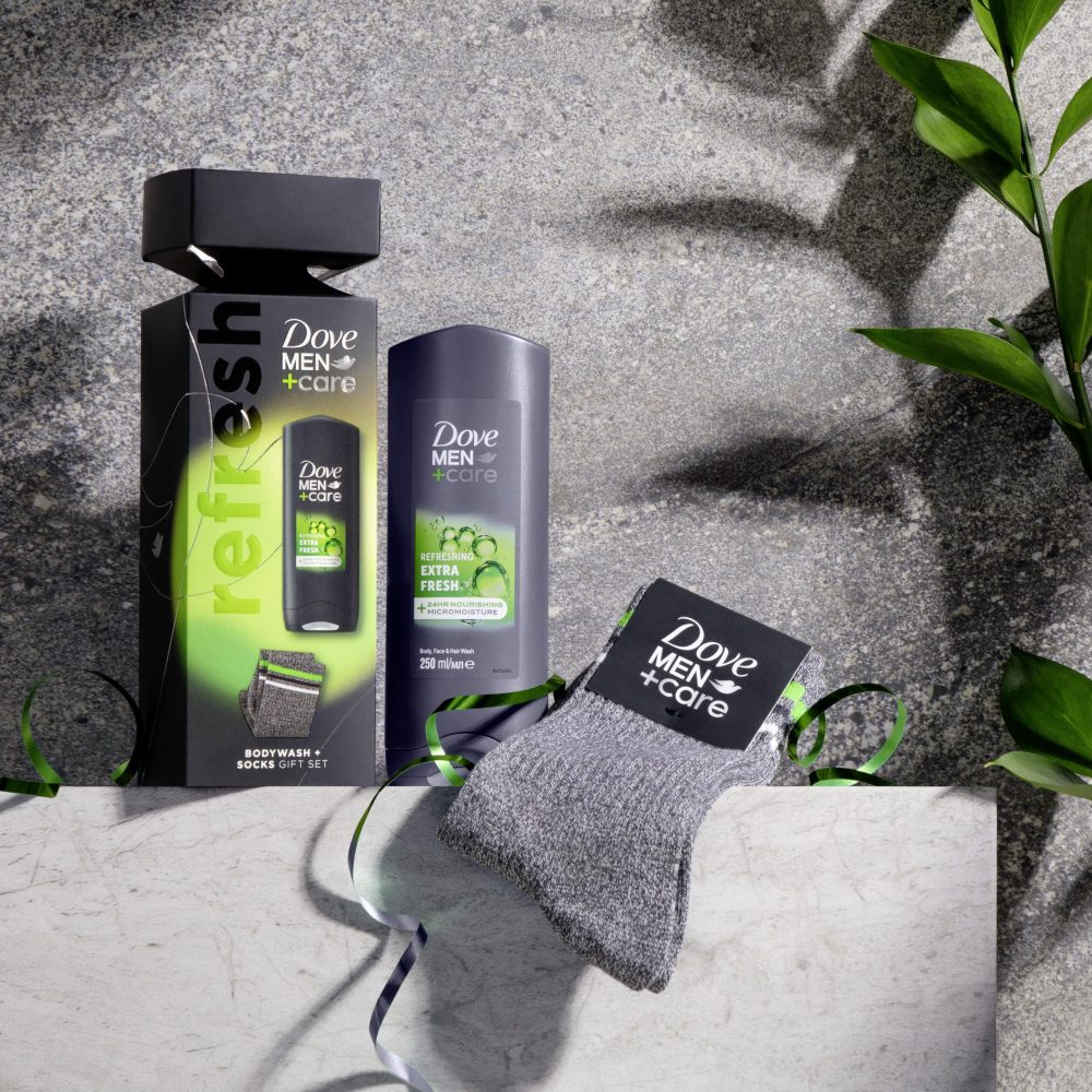 Dove Men+Care Body Wash & Socks Gift Set 3-in-1 hair, face & body wash and socks in a stylish box perfect gifts for men 1 piece - Image 5