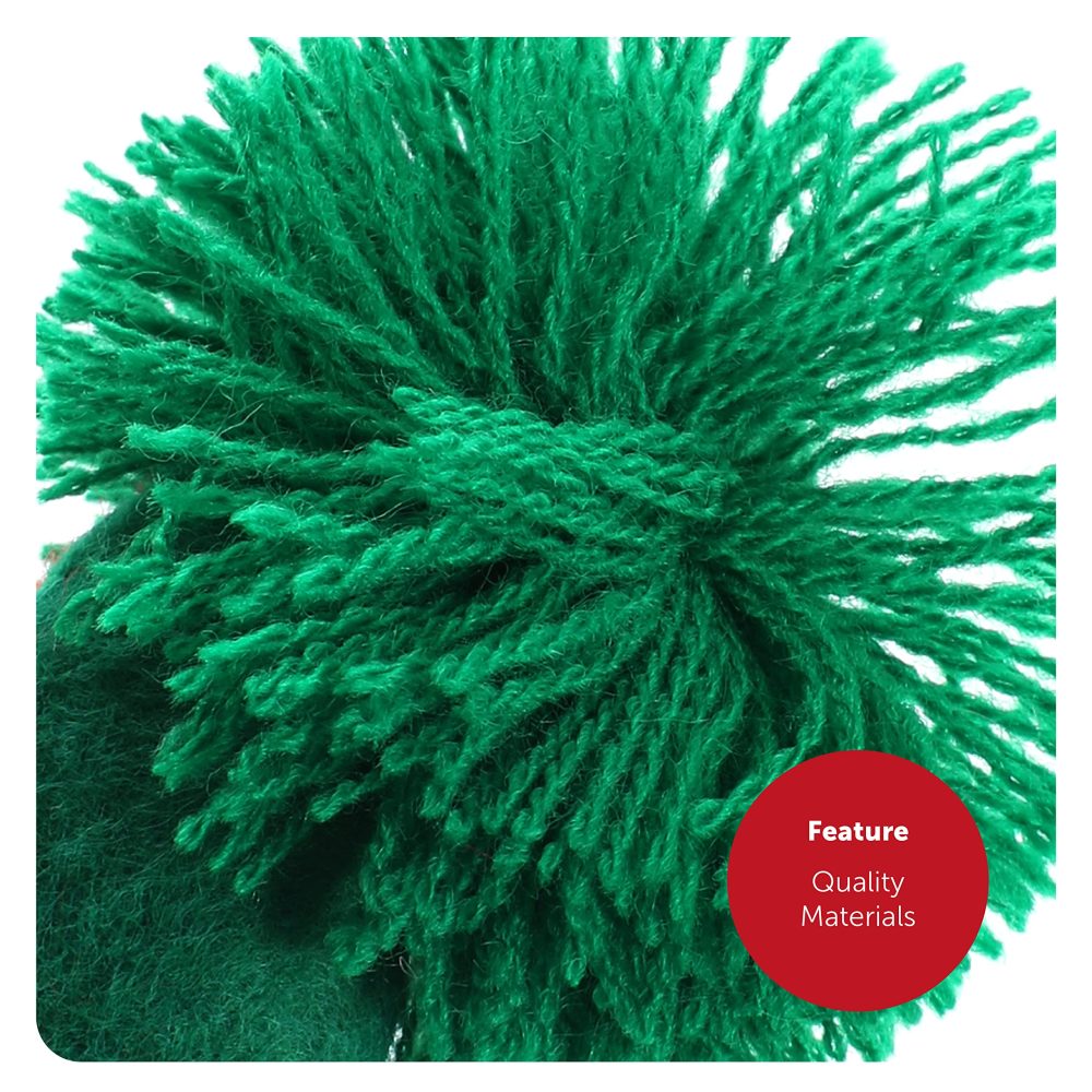 Adults Unisex Elf Costume - Adults Unisex Cheeky Elf Christmas Fancy Dress- Green Top + Red Trousers + Belt + Elf Hat With Ears + Deluxe Pom Pom Elf Shoes (Xx-Large | 22-24) - Image 5