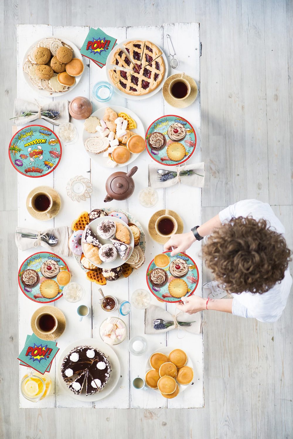 Eco-Friendly Super Hero Themed Kids Birthday Party Kit for 8 Guests - Complete Tableware Set with Plates, Cups, Napkins, and Table Cover - Ultimate Party Supplies and Decorations Package - Image 3