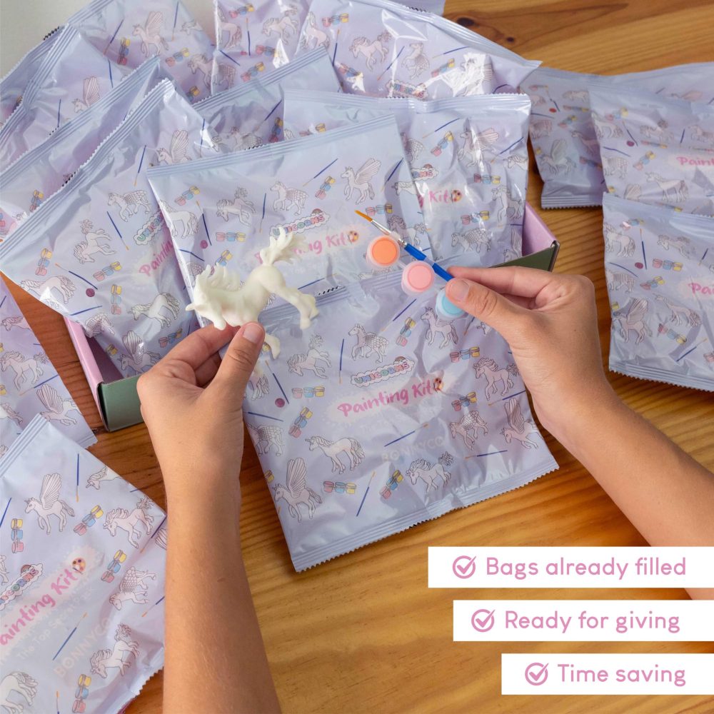 BONNYCO Unicorn Gifts for Girls, Unicorn Party Bag Fillers for Kids, Unicorns Painting Kit Pack 16 Party Bags, Stocking Fillers for Girls, Kids Party Favours, School Prizes, Pinata Toys - Image 8