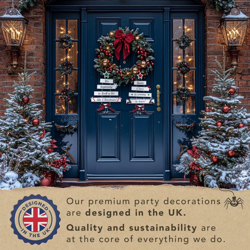 Premium Wooden Christmas Decorations - Large Hanging Christmas Decorations Indoor, Christmas Ornaments, Christmas Ceiling Decorations, Christmas Window Decorations, Christmas Room Decorations - Image 3