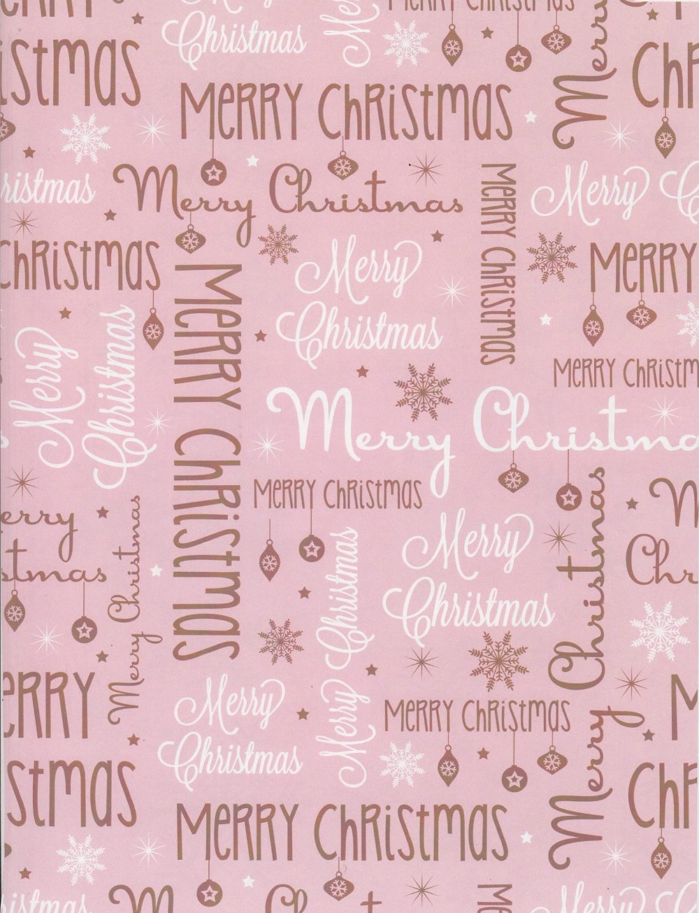 Set of 4 8M Rolls Blush Pink Gift Wrapping Paper Rolls 8M x 70CM With 20 Matching Festive Tags Ideal For The festive Season - Image 6