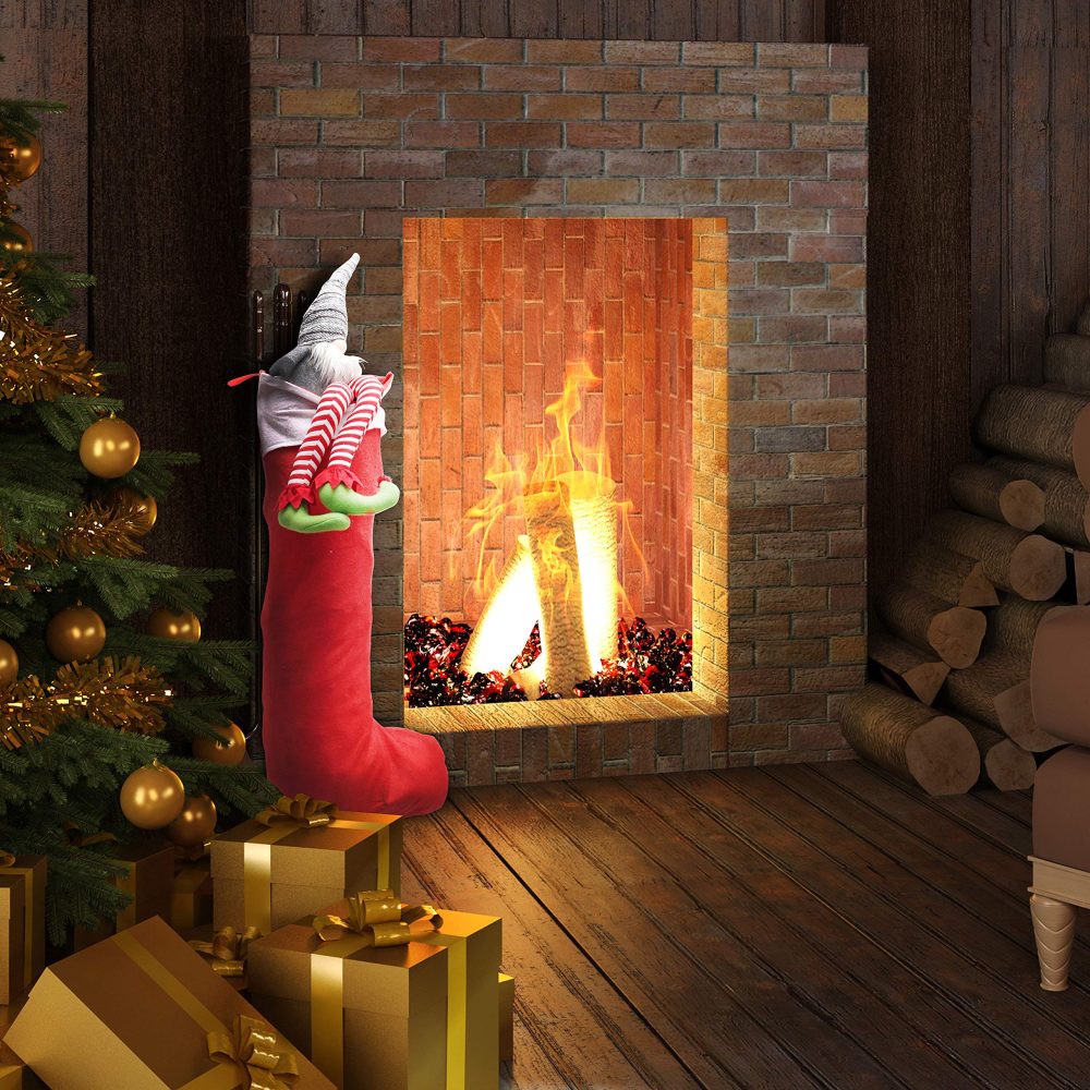 BELLE VOUS Jumbo Christmas Stocking Bag (2 Pcs) - 100cm Long Red and White Felt Xmas Stocking - Christmas Stockings Large - Santa Socks Sack Bag for Fillers Gift Fireplace Christmas Decoration - Image 5