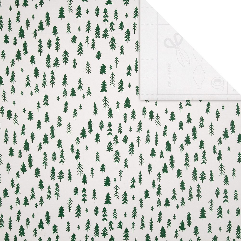 Hallmark Christmas Gifting Compendium, 3 Pack Wrapping Paper, 2M Each, 6 Gift Tags, 2 Raffia Ribbons, Rustic, Green, White Compendium Pack - Image 6