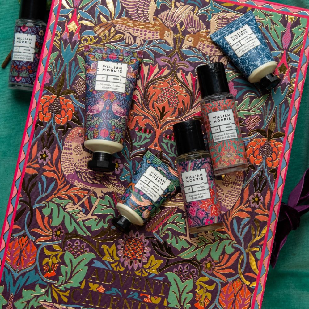 William Morris Advent Calendar, 24 Bath and Body Beauty Products Includes Body Cream and Bath Salts, Travel Size and Vegan Friendly, Gift For Her, Great For Christmas, Bird & Yare Collection - Image 2