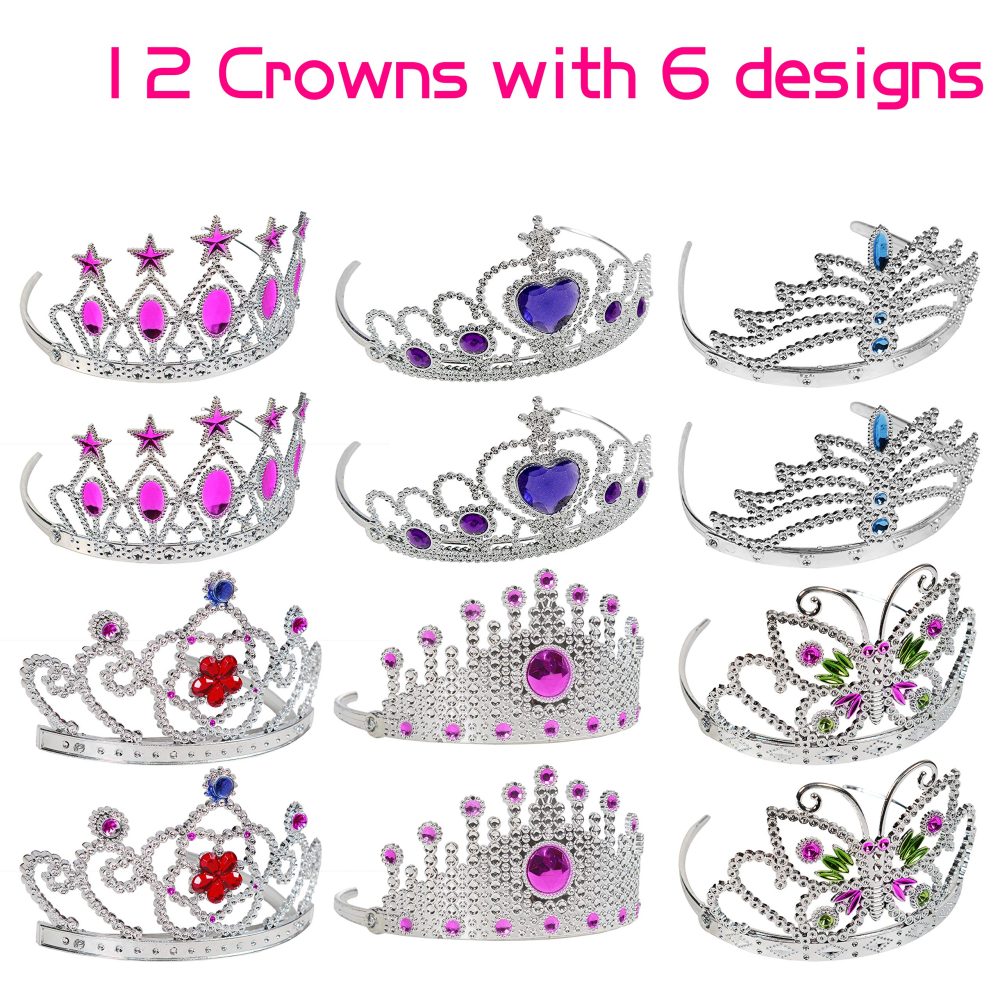 Nunki Toy Jewelry Toy,72 Pieces Princess Pretend Jewelry Toy Playset,Assorted Jewelry Dress Up Costume Toy Rings,Crowns,Wands Toys for Girls Princess Party Favors - Image 7
