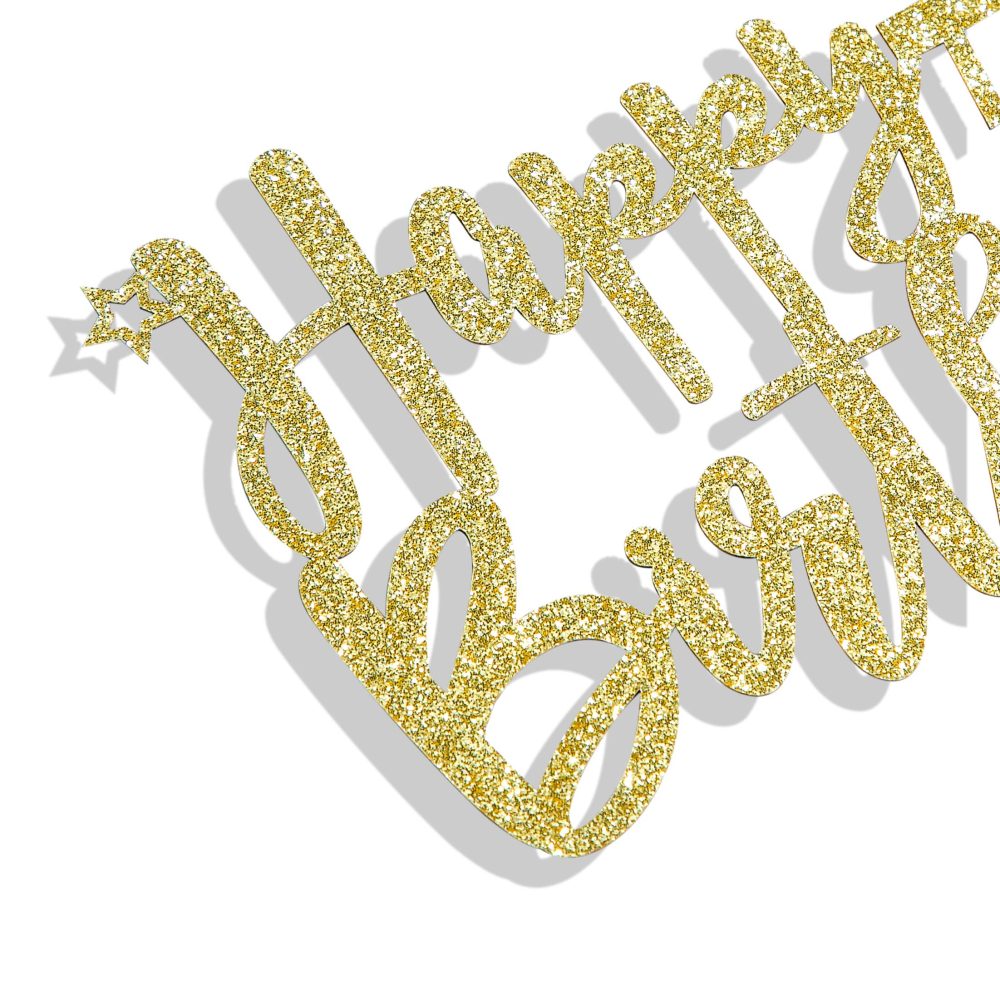 LOVENJOY Happy 21th Birthday Cake Topper Hello 21 and Fabulous Cake Decoration Gold Glitter Cheers to 21 Years Party Decor - Image 5