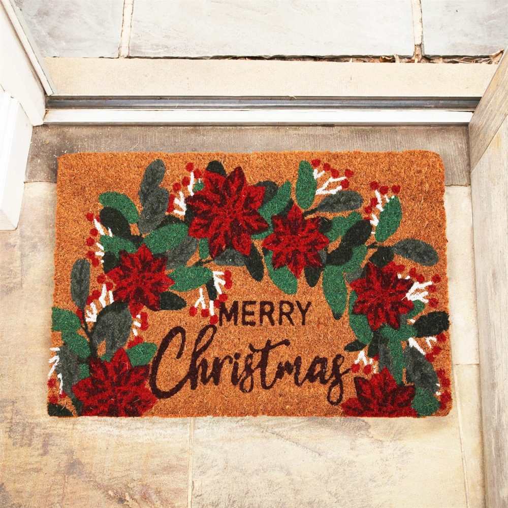 Roseley Christmas Doormat 40 x 60cm Natural Coir Coconut Runners Decorative Welcoming Xmas Mat Home Office Entrance Hallway [Merry Christmas01] - Image 3