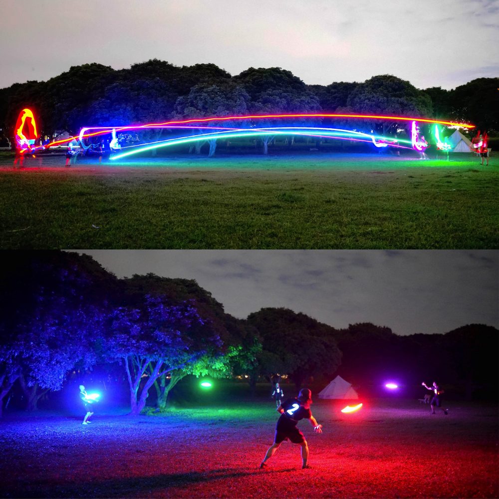 TOSY Flying Disc - 16 Million Color RGB or 36 or 360 LEDs, Extremely Bright, Smart Modes, Auto Light Up, Rechargeable, Perfect Birthday & Camping Gift for Men/Boys/Teens/Kids, 175g frisbees - Image 6