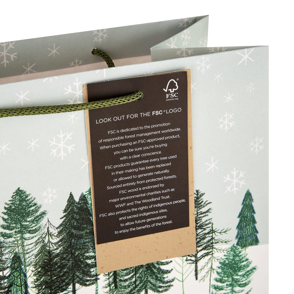Hallmark Gift Bag Pack of 3, 3 Festive Designs, Christmas, Winter Wonderland, Stags, Deer, Brown Kraft - Image 5