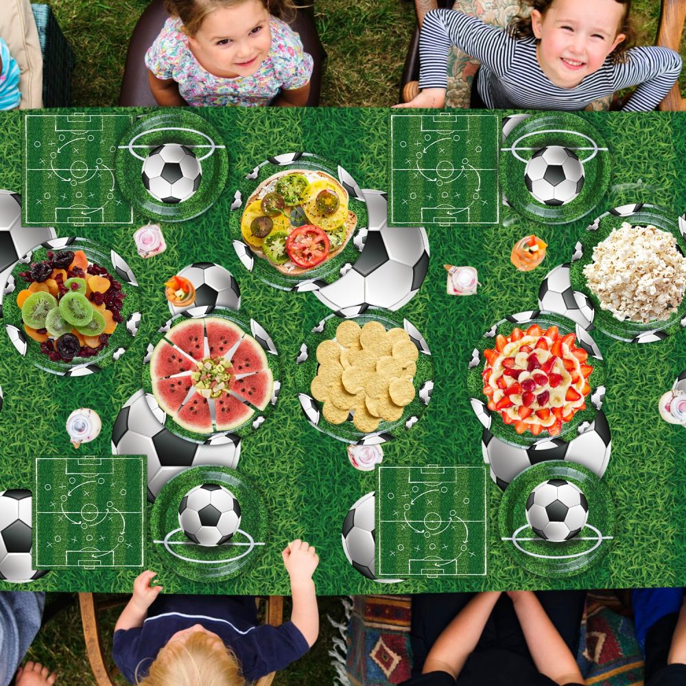 173 Pack Football Party Supplies Football Party Decorations Boys Sports Theme Birthday Decor Football Theme Tableware Set - Football Plates, Balloons, Banners, Ball Tablecloth, Cups, Napkins Serves 20 - Image 7