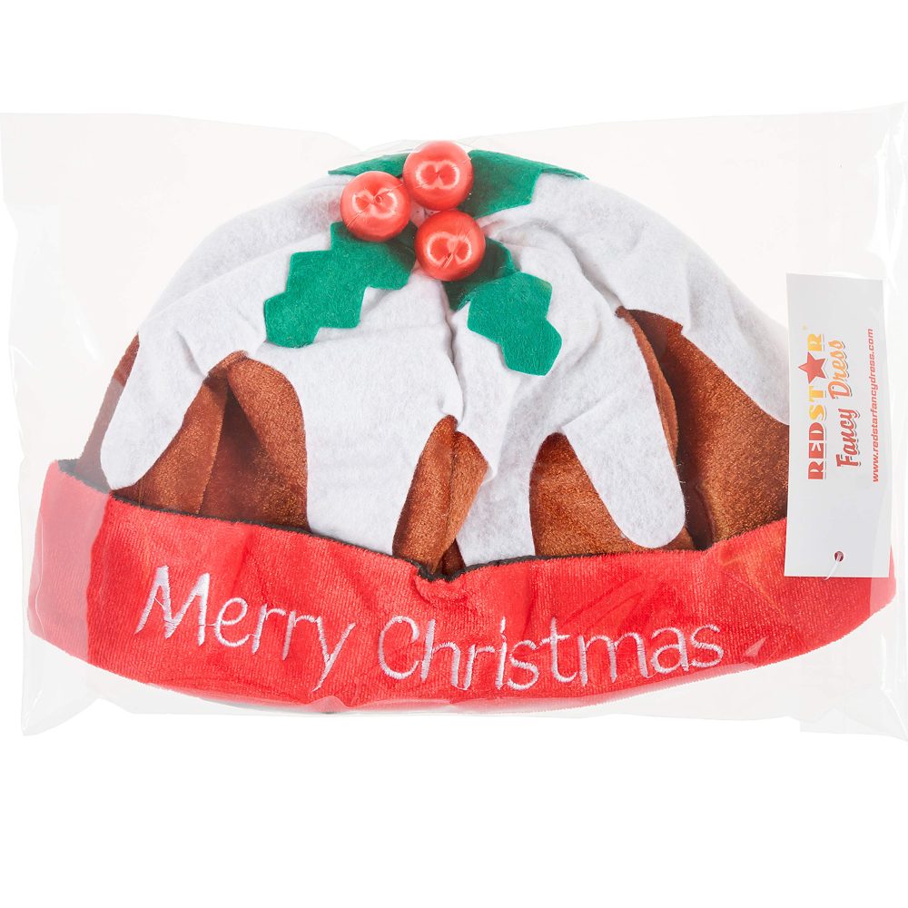 Deluxe Novelty Christmas Pudding Hat - Beanie Hat with Holly Berries - Warm Fleece Hat with Rolled Brim - Fancy Dress/Xmas Party Hats for Adults and Teens - Image 2