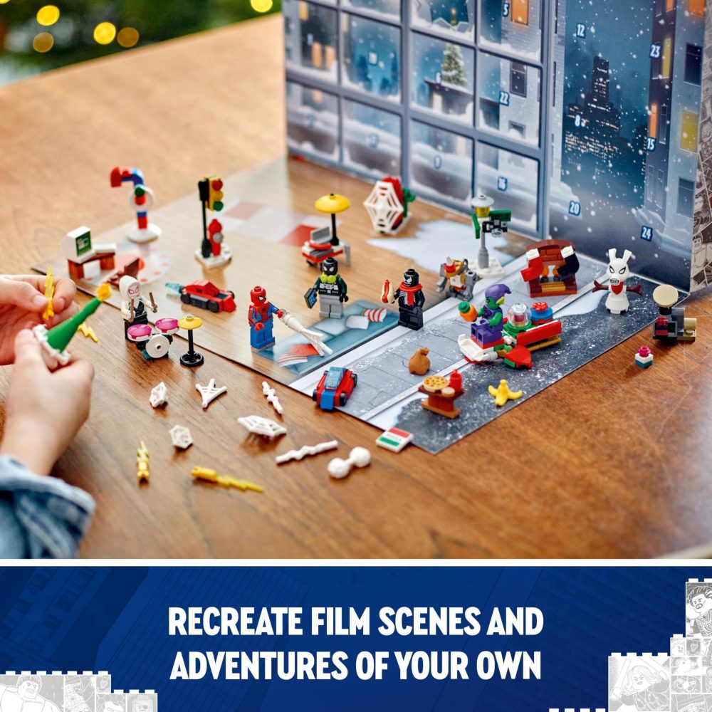 LEGO Marvel Spider-Man Advent Calendar 2024, Buildable Christmas Countdown Toy for Kids, with 24 Super Hero Surprises Including 5 Minifigures, Festive Gift for 7 Plus Year Old Boys and Girls 76293 - Image 5