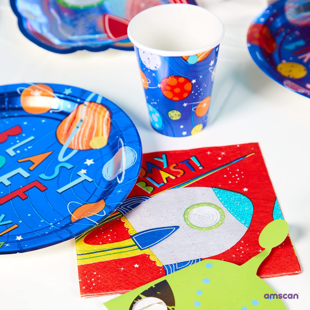 Amscan 512278 - Blast Off Space Kids Birthday Party Luncheon Napkins - 16 Pack - Image 4