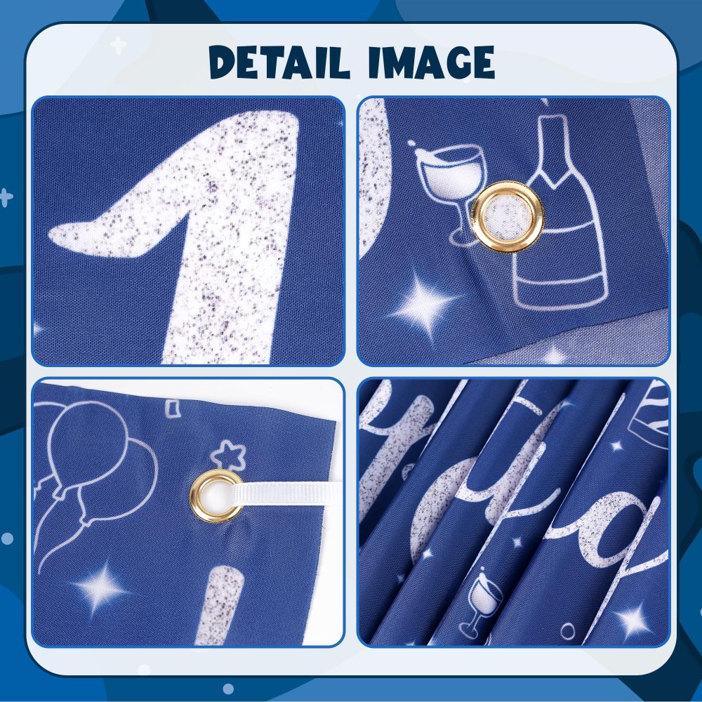 18th Birthday Decorations Boys Girls - 39Pcs Blue Silver Happy 18th Birthday Banner Set With Bunting Banners Sash 18th Latex Balloons Blue Cake Toppers for 18 Years Birthday Party Supplies - Image 5