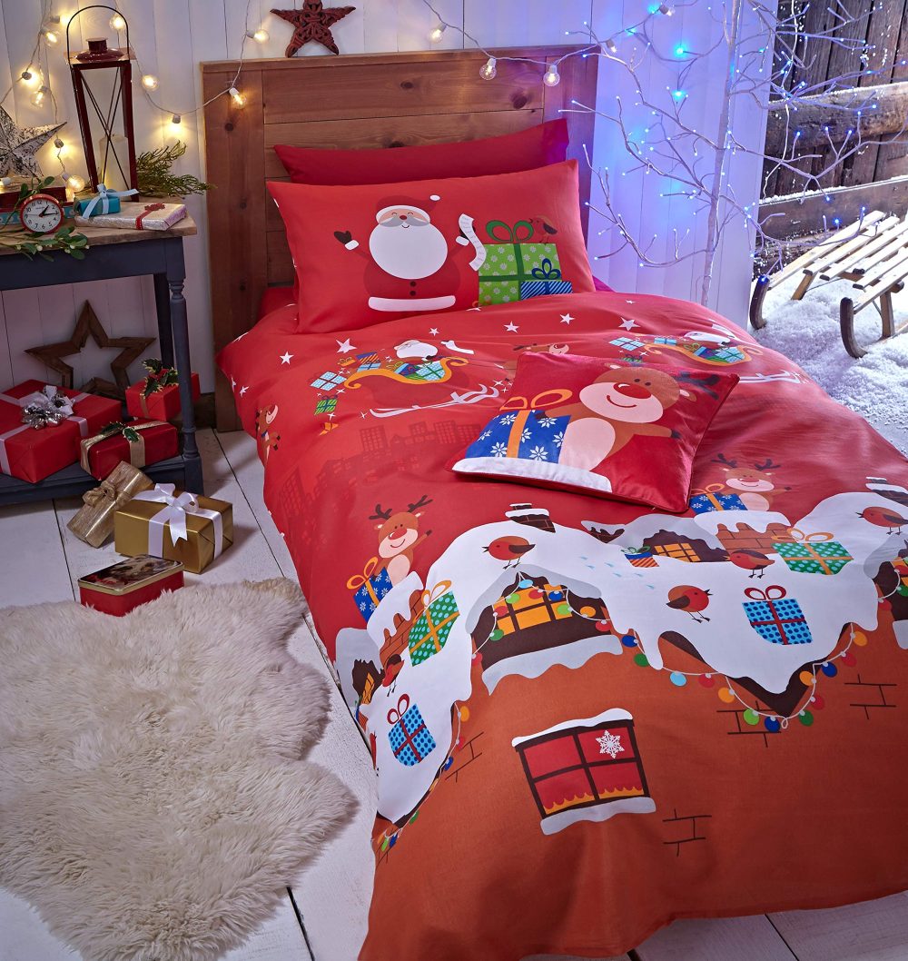 Catherine Lansfield Santa's Easy Care Double Duvet Set Multi