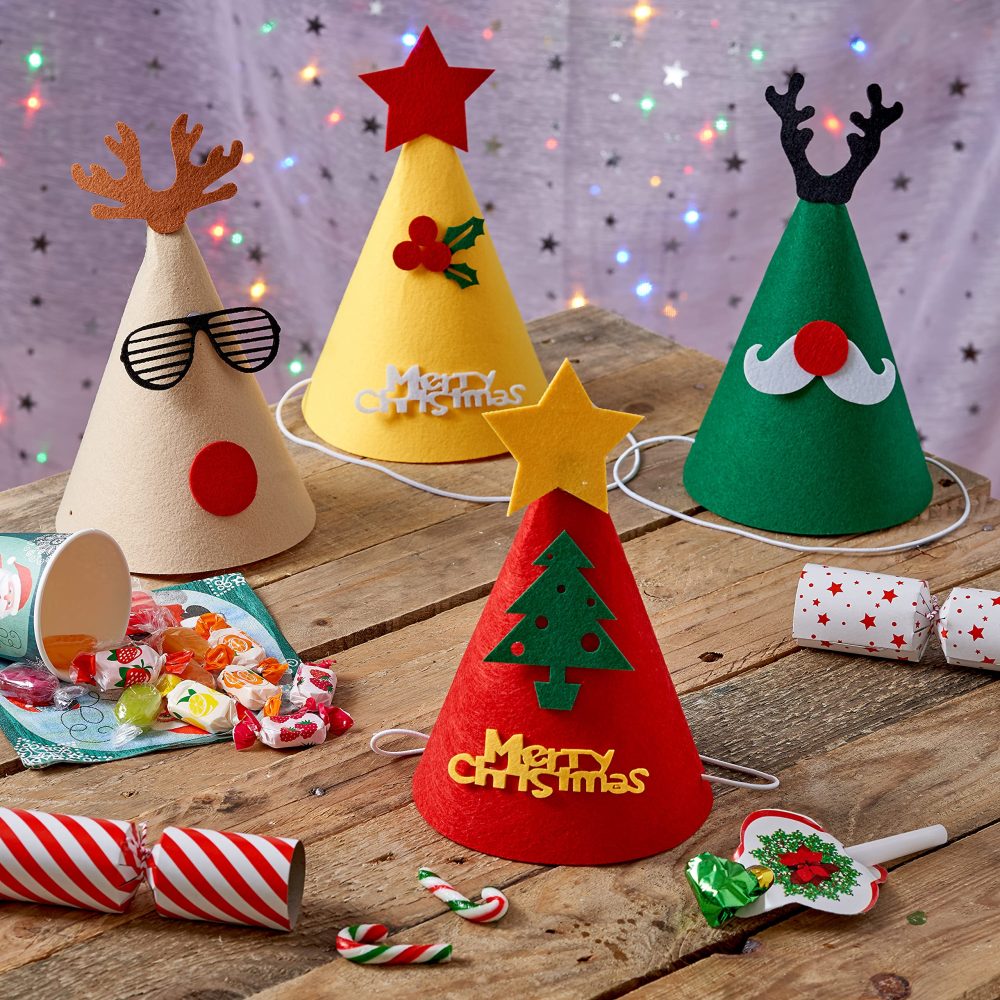 THE TWIDDLERS - 15 Christmas Hats For Parties, Christmas Crackers, Novelty Xmas Hat - Festive Photo Props for Xmas Parties, Assorted Christmas Designs for Kids & Adults - Christmas Props Funny Hats - Image 5