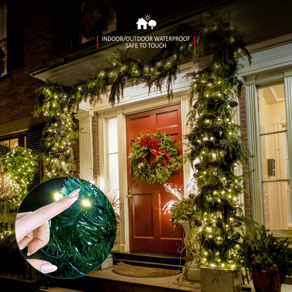 Christmas Tree Lights 1000 LED 25m Warm White - 2.5cm Bulb Distance Fairy String Lights Plug in with Timer and Memory Functions - Suitable for Outdoor/Indoor Use - Image 4