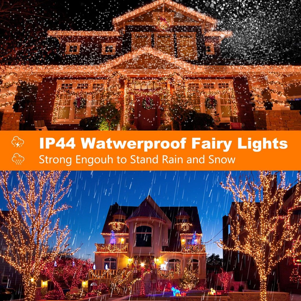 Fairy Lights Mains Powered, 15M/49ft 120LED Outdoor Fairy Lights Plug in, 8 Modes Waterproof Christmas Tree Lights Outdoor/Indoor for Garden, Gazebo, Festival, Bedroom (Warm White) - Image 6