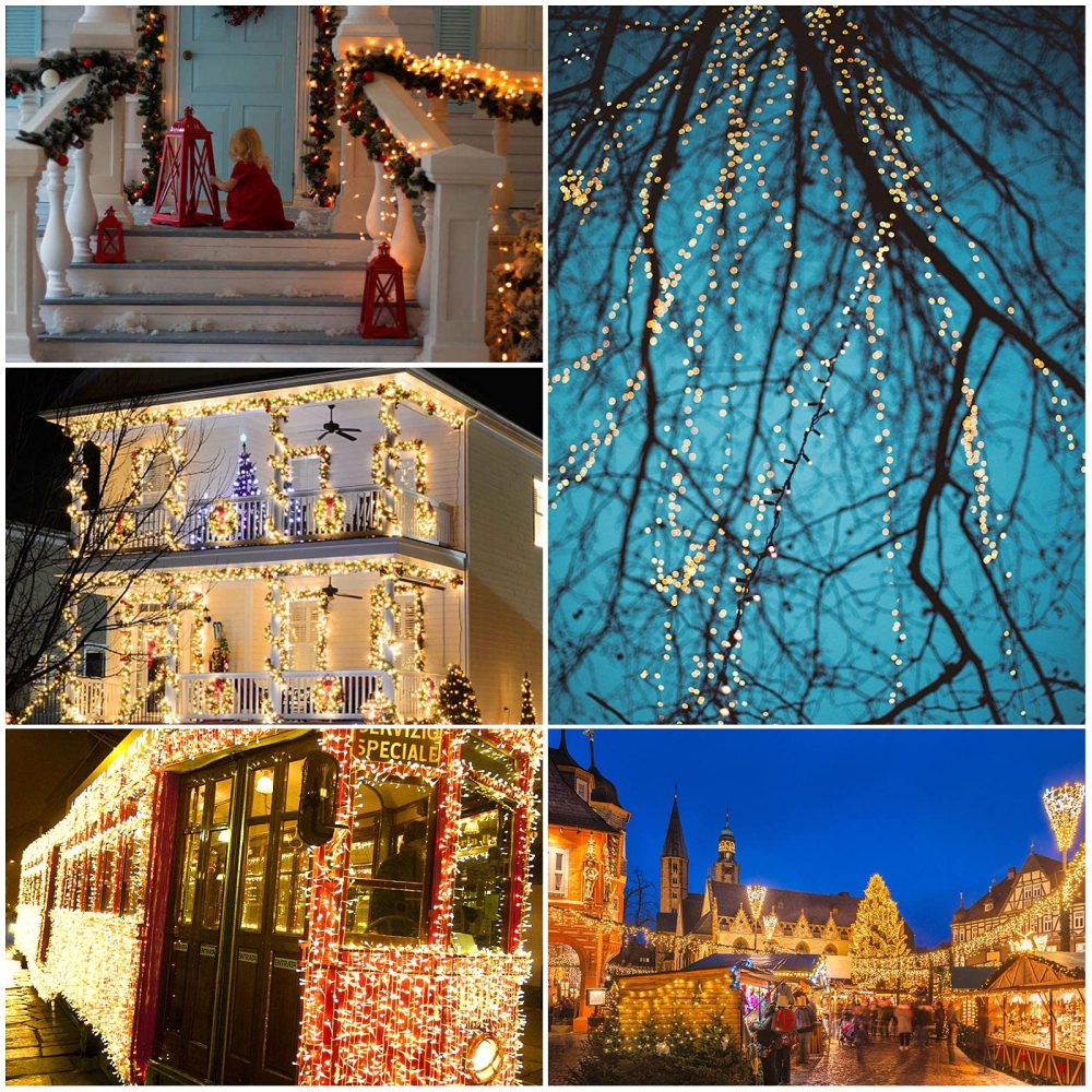 Fairy Lights Mains Powered, 15M/49ft 120LED Outdoor Fairy Lights Plug in, 8 Modes Waterproof Christmas Tree Lights Outdoor/Indoor for Garden, Gazebo, Festival, Bedroom (Warm White) - Image 3