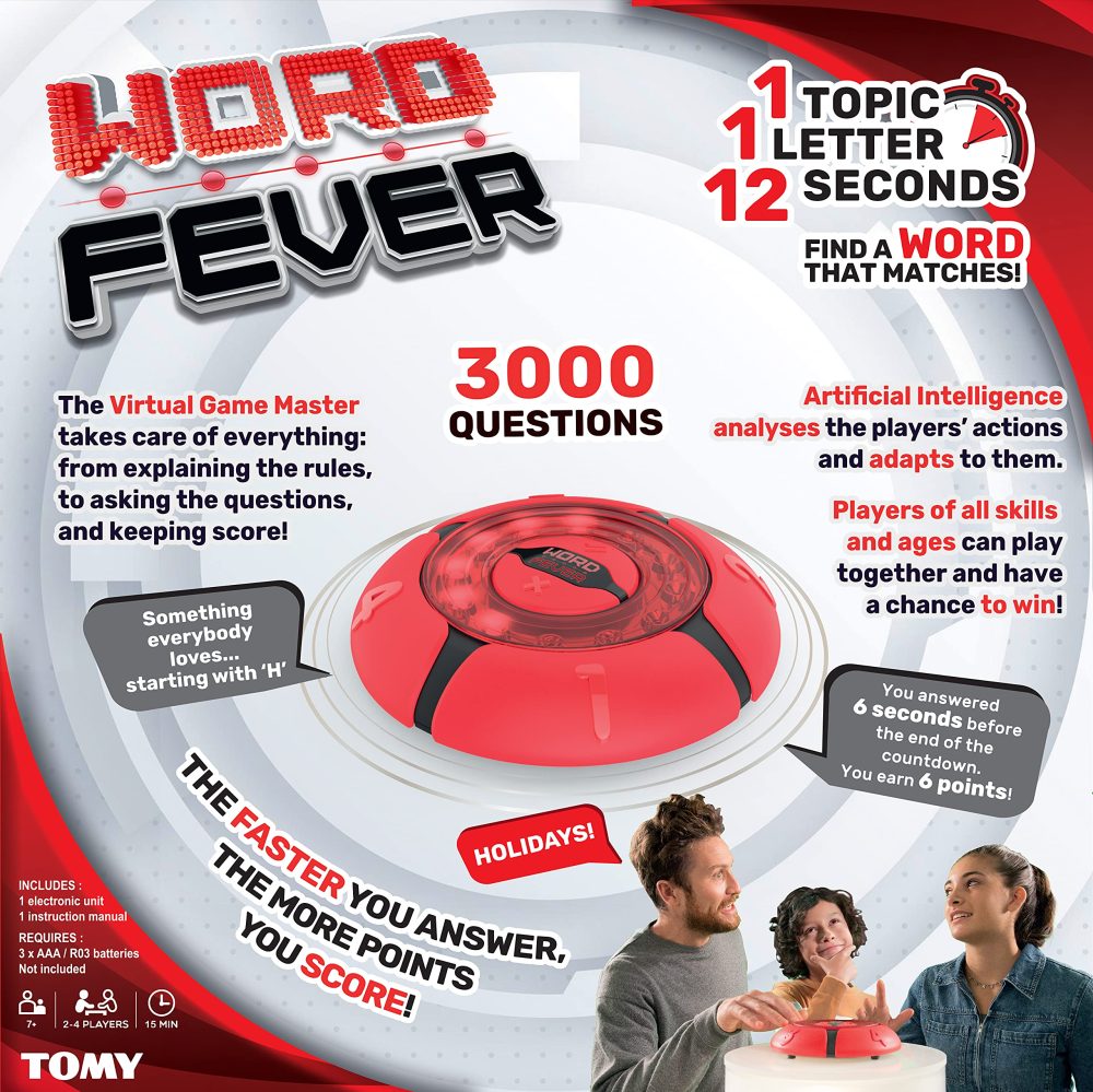 Word Fever, Word Guessing Game, Fast Paced Word Game, 3000 Questions, Guessing Game, Word Search Game with Sounds, Suitable for Adults and Children 7 Years and Older - Image 5