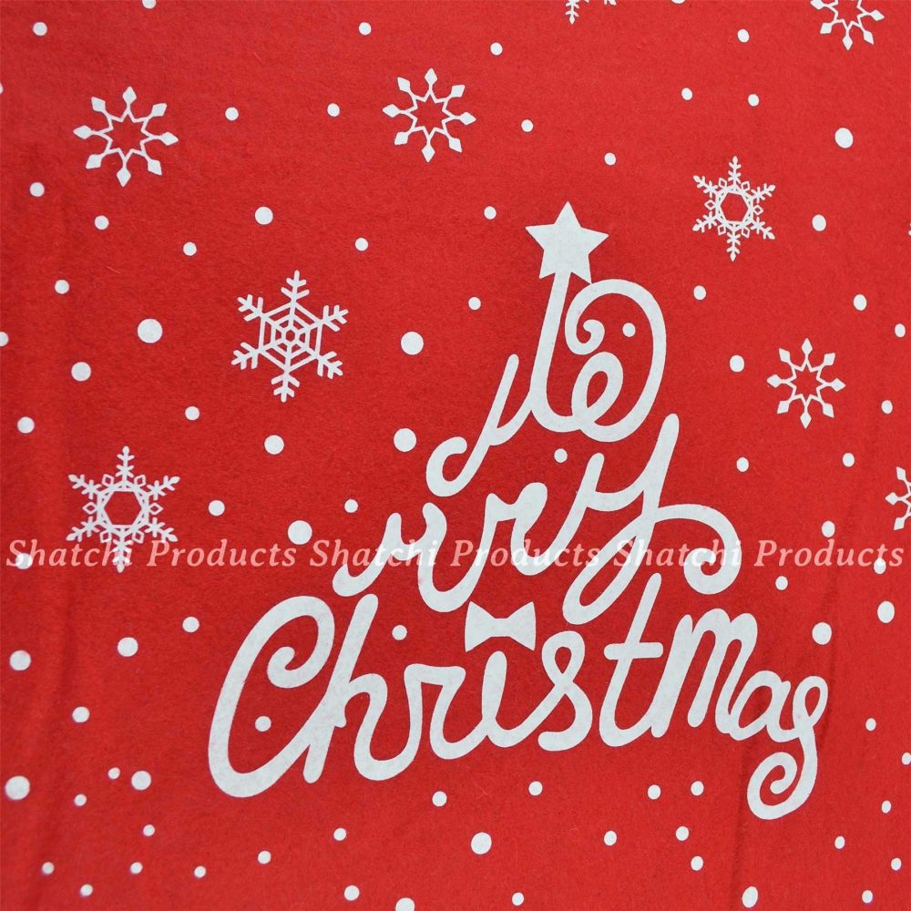 Large 50 x 60cm Felt Santa Sack Snowflake Stocking Xmas Gifts Presents Printed Bag Merry Christmas Novelty Accessory for Kids Adults - Image 3