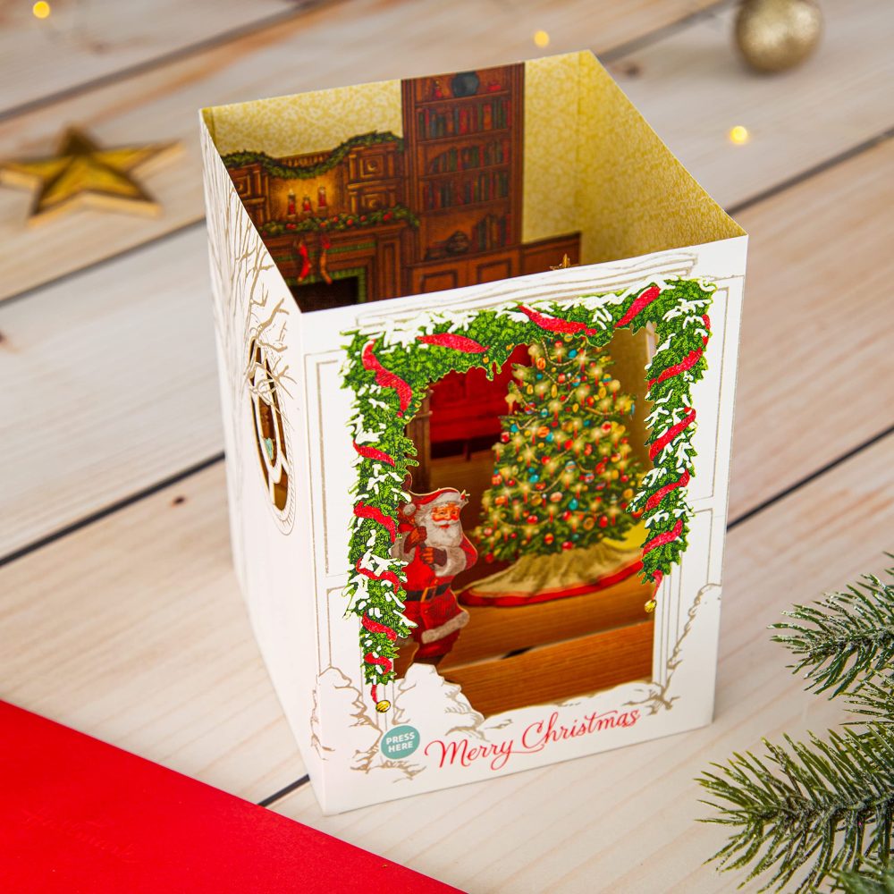 Hallmark Paper Wonder Christmas Card, 3D and Pop-Up, Musical, Spirit of Christmas Light Up & Music Design - Image 9