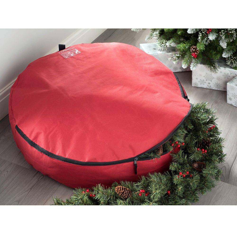 WeRChristmas Garland & Wreath Christmas Decoration Storage Bag, Red, Large - Image 5