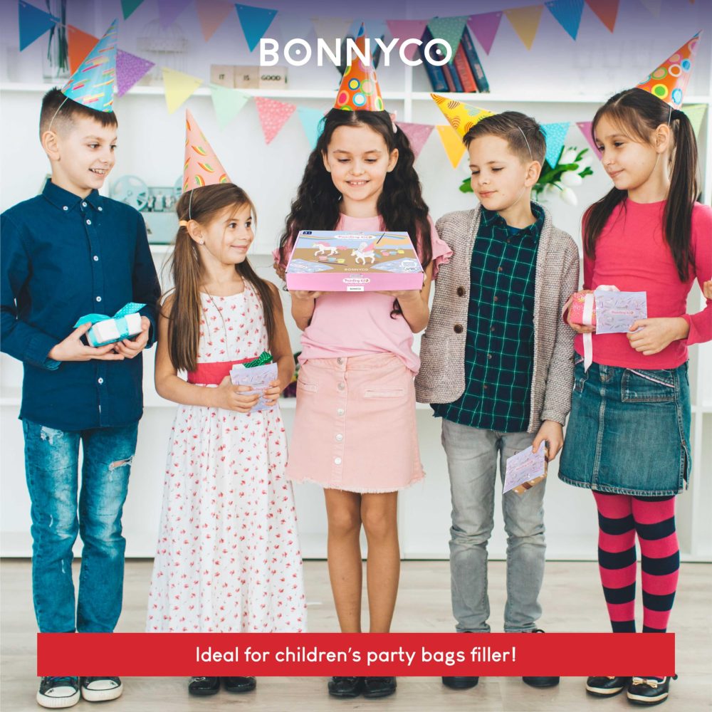 BONNYCO Unicorn Gifts for Girls, Unicorn Party Bag Fillers for Kids, Unicorns Painting Kit Pack 16 Party Bags, Stocking Fillers for Girls, Kids Party Favours, School Prizes, Pinata Toys - Image 4