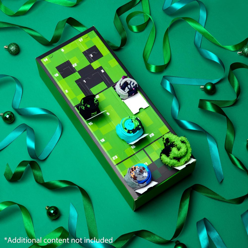 Minecraft Advent Calendar 2024 for Kids, 24 Socks Christmas Calendar Boys Girls Teenagers, Creeper Countdown Calendar - Gift for Gamers - Image 6