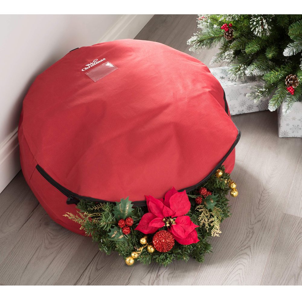 WeRChristmas Garland & Wreath Christmas Decoration Storage Bag, Red, Medium - Image 5