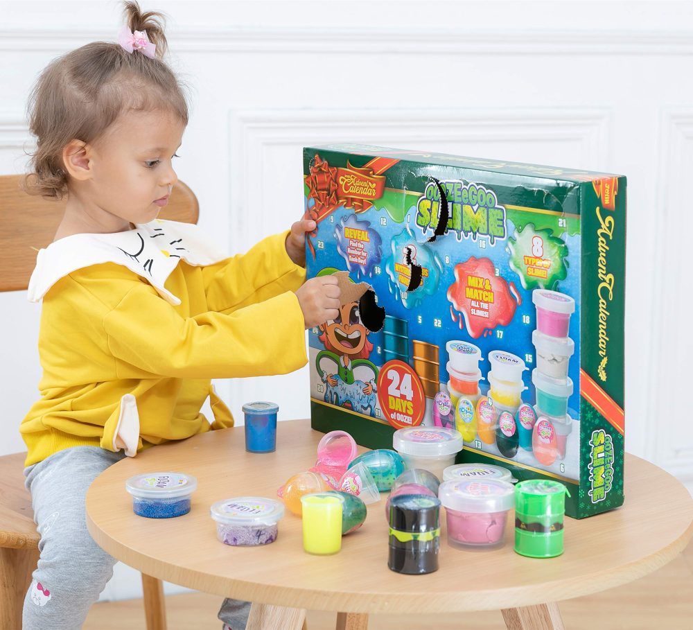 JOYIN 2024 Christmas Advent Calendar with DIY Slime 24 Days Countdown Advent Calendar with Slime Egg, Cotton Sand, Ultra Light Clay and Accessories for Kids Party Favors Gift - Image 3