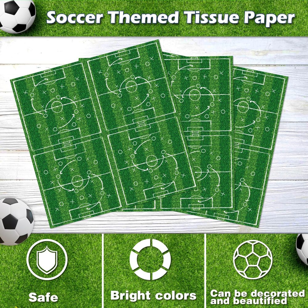 123 Pcs Football Party Supplies Football Party Decorations Sports Theme Birthday Decor Football Birthday Party Supplies Football Theme Tableware Set - Plates, Napkins, Tablecloths, Banner Serves 40 - Image 3