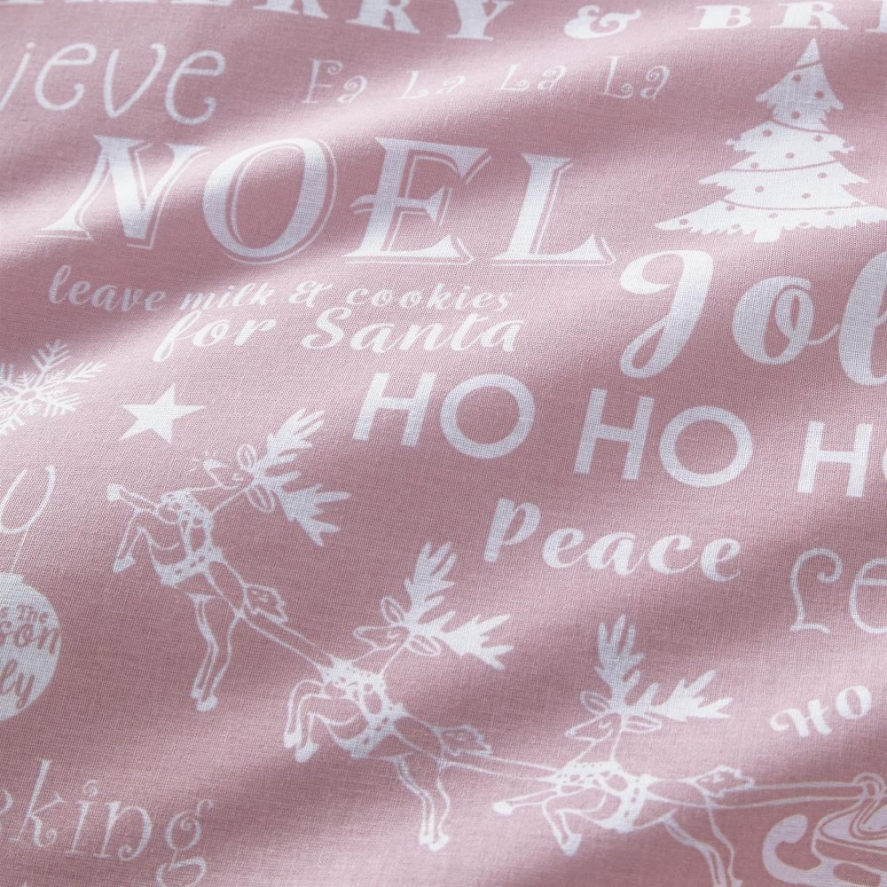 Charlotte Thomas Jolly Christmas Duvet Cover Set Pink Xmas Bedding Set Kingsize - Image 2